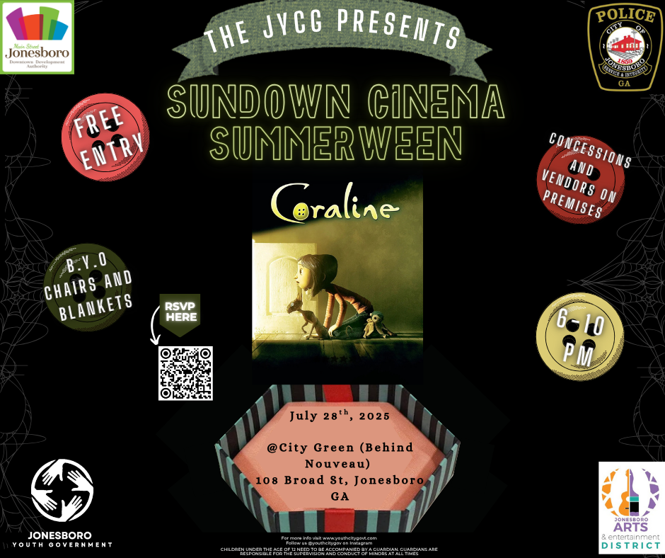 🎬 Sundown Cinema presented by the Jonesboro Youth City Government Returns!